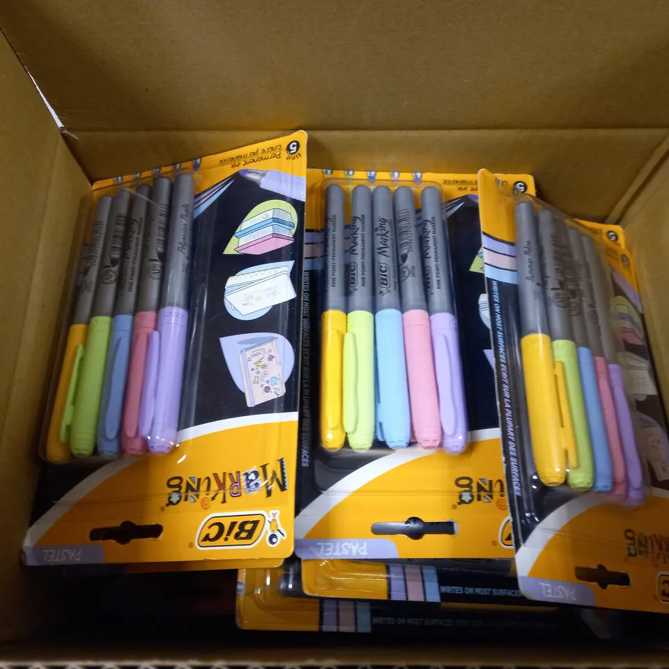 LOT OF 20 BIC MARKING PASTEL FINE TIP PERMANENT PENS (PACK OF 5)