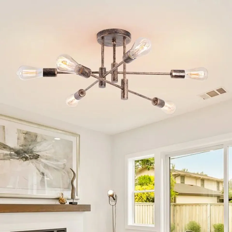 BOXED COBLITZ 6-LIGHT SPUTNIK SEMI FLUSH MOUNT