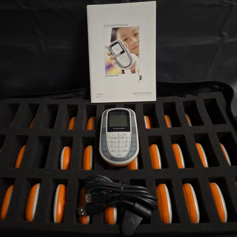 APPROXIMATELY 20 PROMETHEAN ACTIVEXPRESSION HANDHELD CLASSROOM RESPONSE DEVICE WITH USB CHARGER