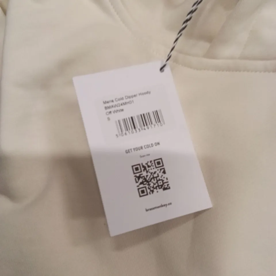 BOX OF BRAND NEW BRASS MONKEY HOODIES - OFF WHITE SIZE SMALL APPROXIMATELY 11