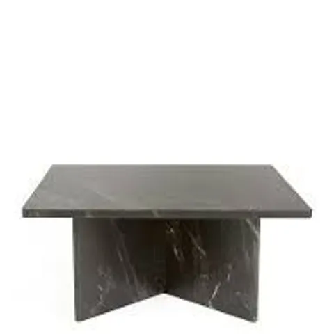 BOXED BLOC STONE EFFECT COFFEE TABLE - CHARCOAL - COLLECTION ONLY