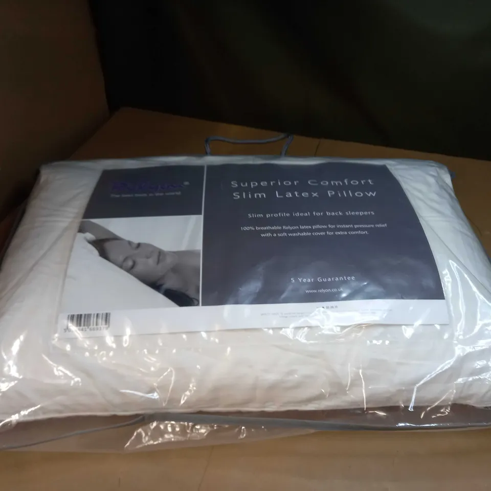 SUPERIOR COMFORT SLIM LATEX PILLOW