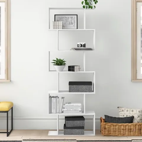 BOXED GEENA BOOKCASE - WHITE (1 BOX)