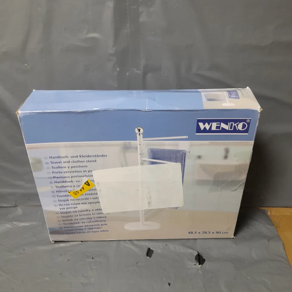 BOXED WENKO TOWEL AND CLOTHES STAND 
