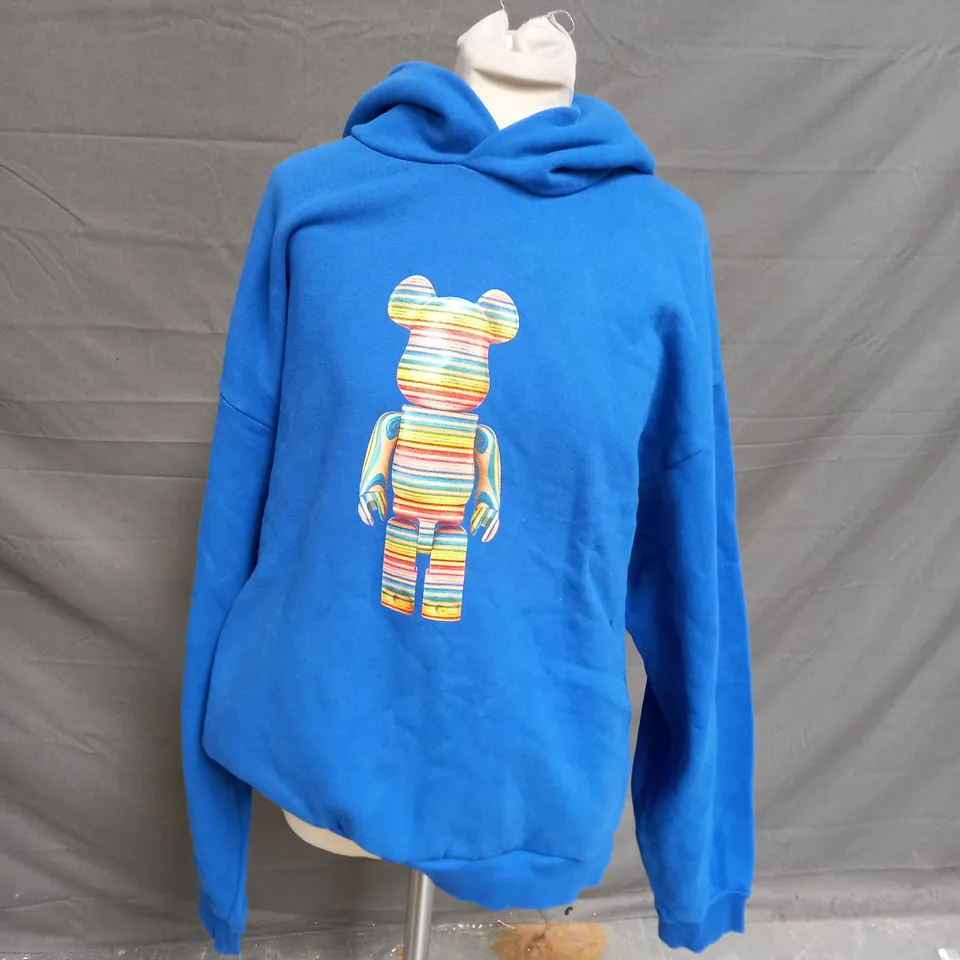 PANGAIA HEAVY WEIGHTED LEGO BRICK BLUE HOODIE - XL