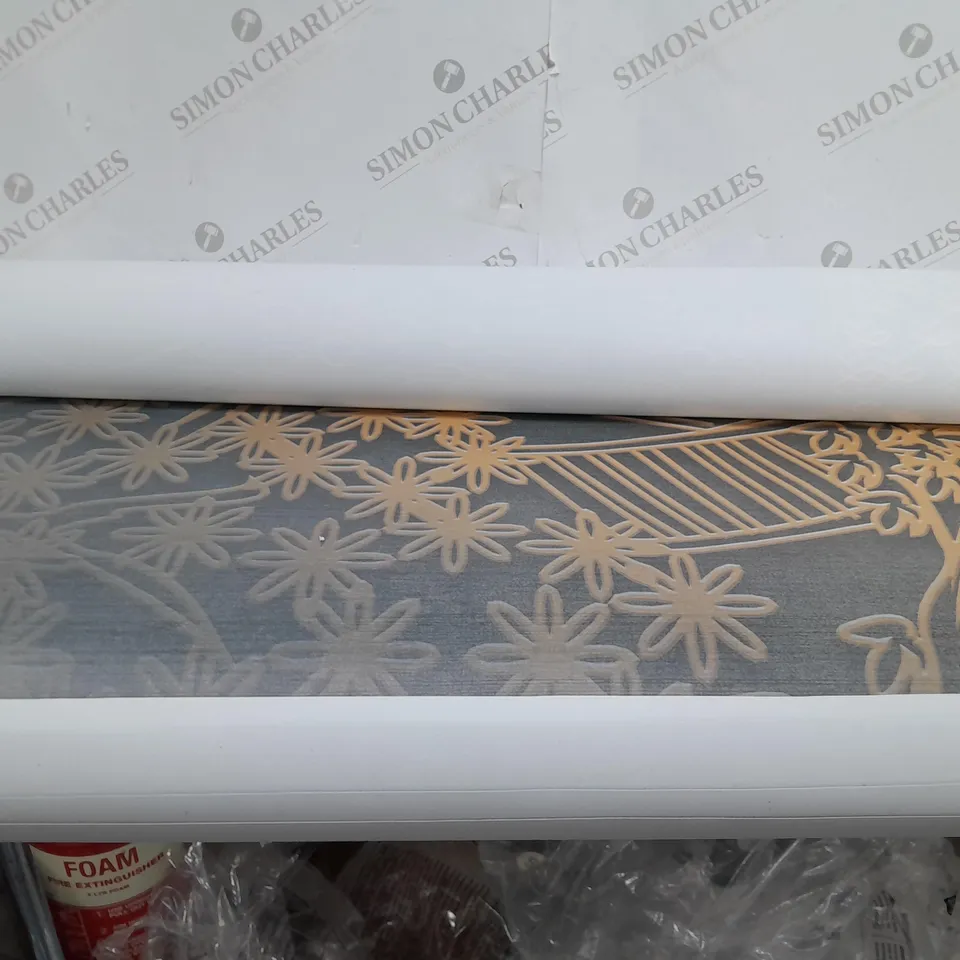 4 GREEN AND GOLD WALL PAPER SHEETS 