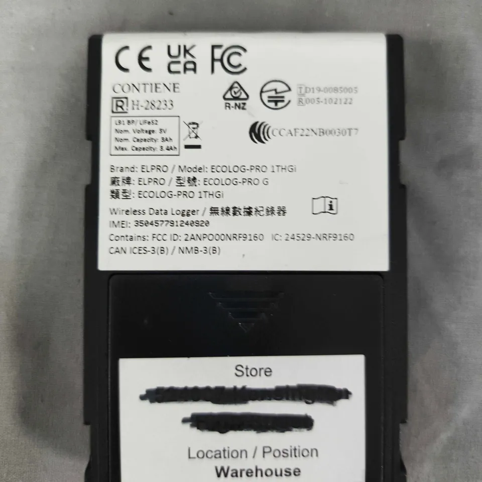 ELPRO ECOLOG-PRO 1THGi Wireless Data Logger (X20C 8D5 A2A)