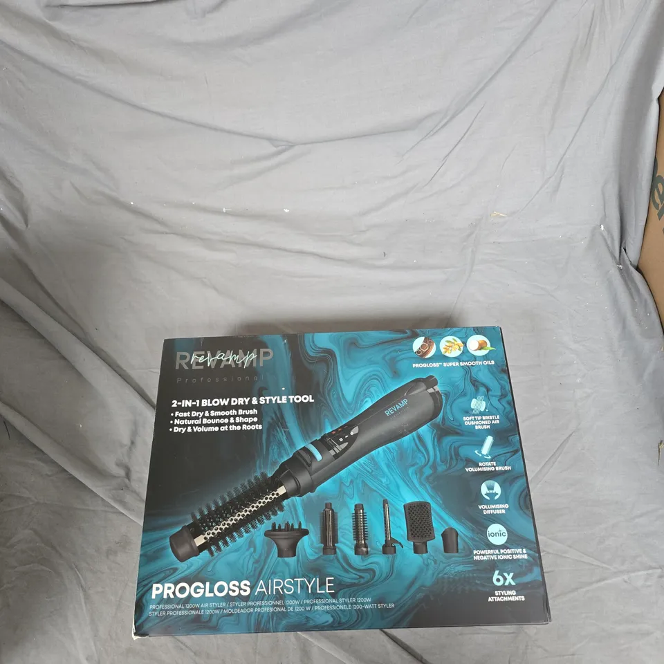 REVAMP PROGLOSS AIRSTYLE 2-IN-1 BLOW DRY & STYLE TOOL – BOXED