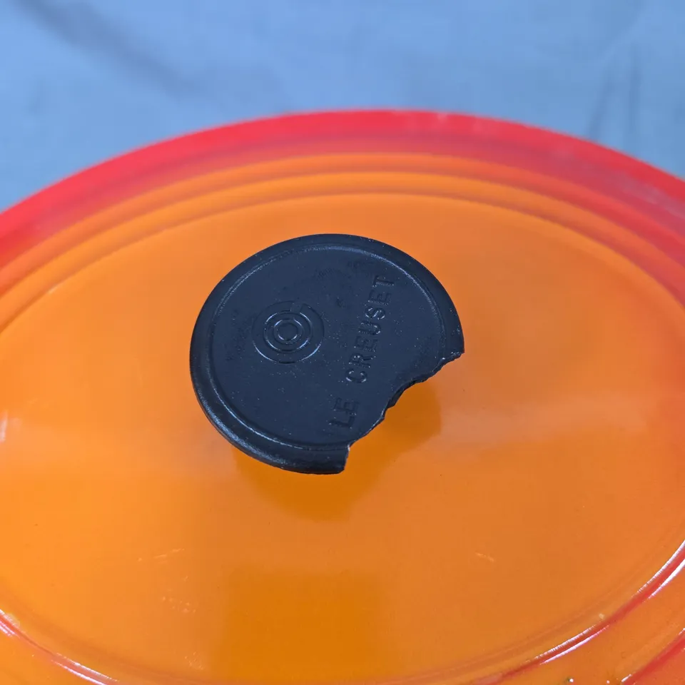 LE CREUSET CAST IRON CASSEROLE WITH LID – ORANGE