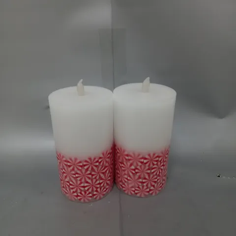 HOME REFLECTIONS SET OF 2 CANDY CANE LED CANDLES 
