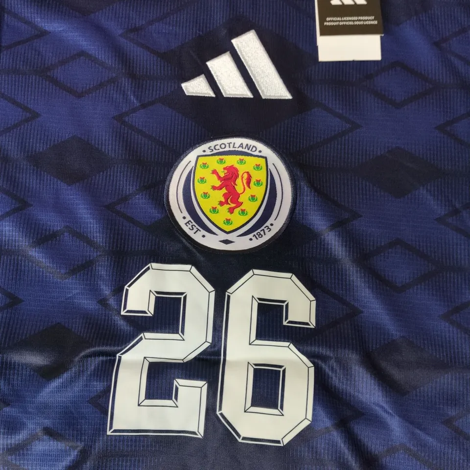 ADIDAS SCOTLAND HOME JERSEY (#26 - BARRA GIN) - LARGE