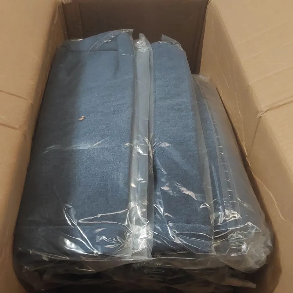BOX CONTAINING APPROXIMATELY 11x BRAND NEW SIMPLY BE MID BLUE PLEAT DENIM JEANS - SIZE 28S