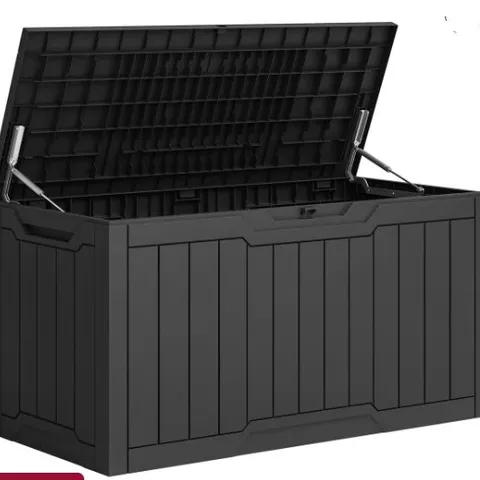 BOXED LARK MANOR 115CM W 380L GARDEN STORAGE BOX WATERPROOF OUTDOOR (1 BOX)