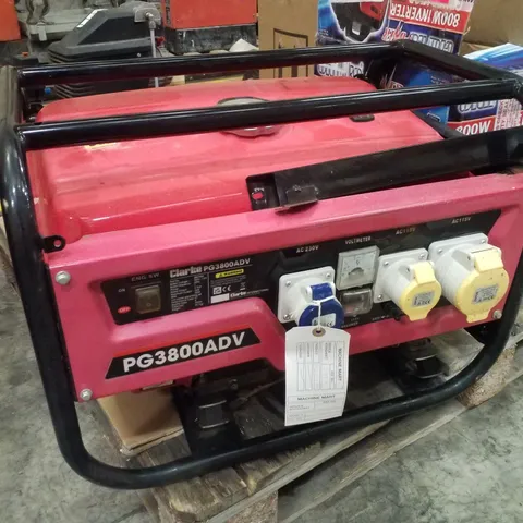 CLARKE PG3800ADV 3KVA DUAL VOLTAGE (230/110V) PETROL GENERATOR