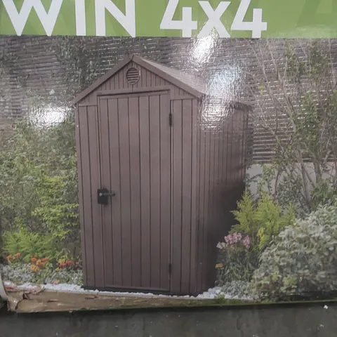 BOXED KETER DARWIN 4X4 EVOTECH+ SHED (1 BOX)