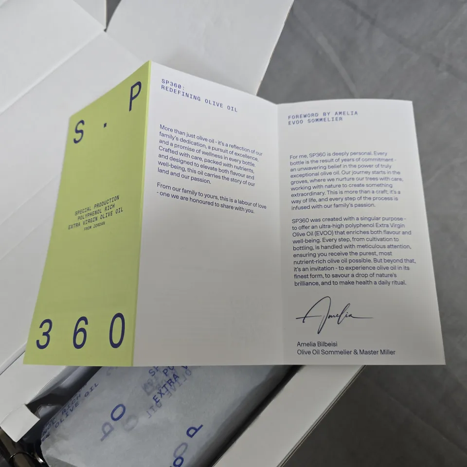 SP360 OLIVE OIL 500ML – SPECIAL PRODUCTION, POLYPHENOL RICH, FROM JORDAN