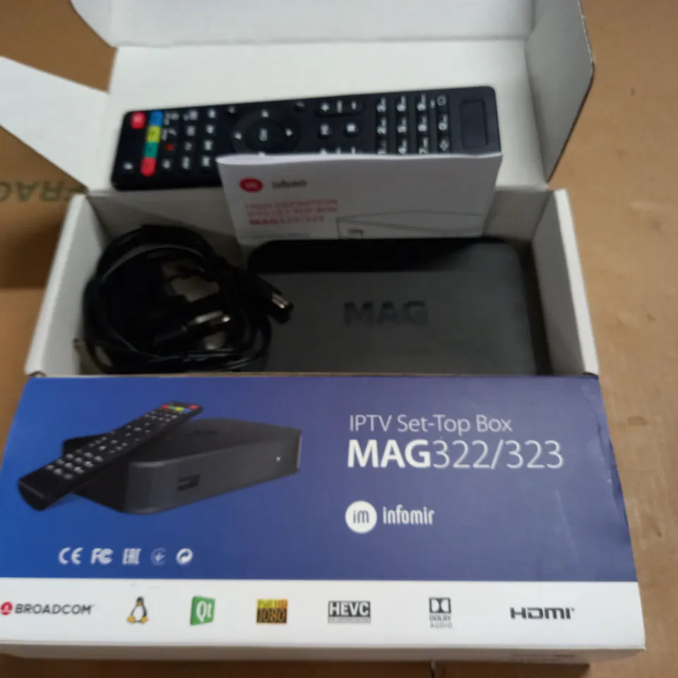 BOXED BROADCOM IPTV SET TOP BOX MAG 322/323