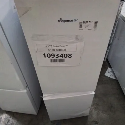 FRIDGEMASTER 50CM FREESTANDING 60/40 FRIDGE FREEZER IN WHITE, MODEL: MC50175A DENTED