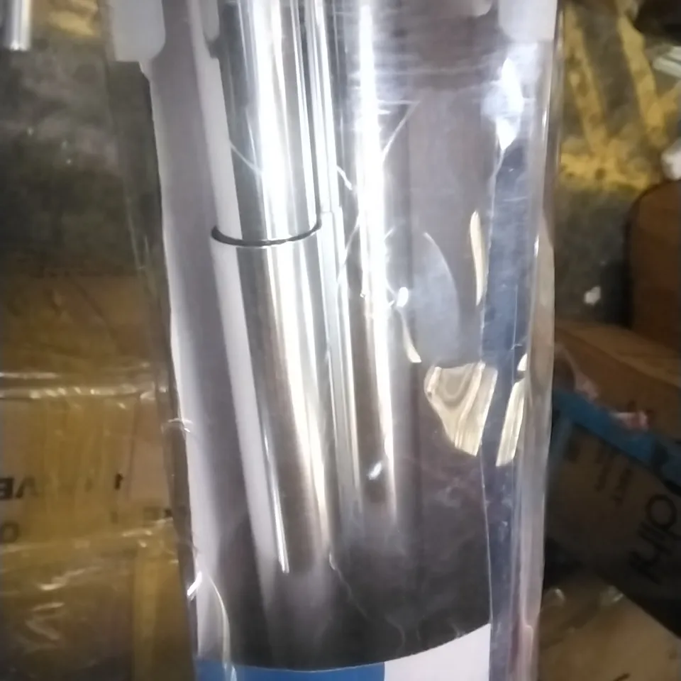 BOXED L SHAPED FIXED SHOWER CURTAIN RAIL CHROME 