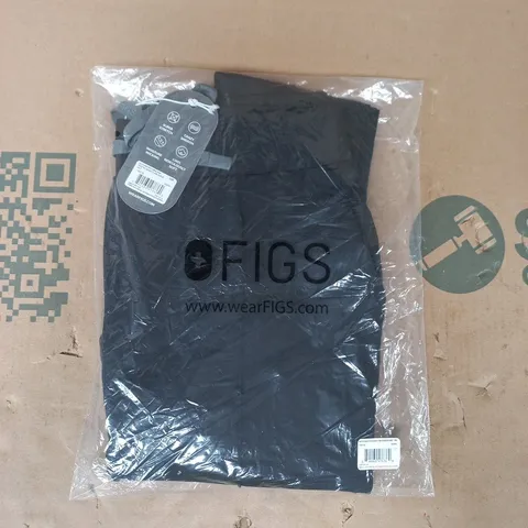 BAGGED FIGS EVANSTON FORM HIGH WAISTED SKINNY FLARE SCRUB PANTS IN BLACK SIZE MEDIUM
