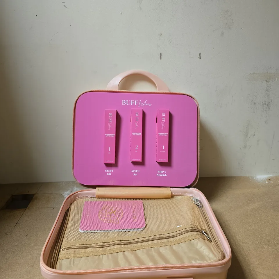 BUFF LASHES LASH LIFT SYSTEM – 3-STEP KIT (PINK CASE)