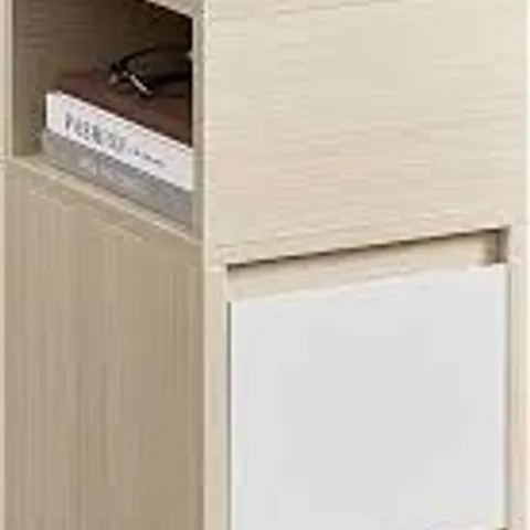 BOXED VASAGLE KAILYN COLLECTION - SLIM BEDSIDE TABLE - WHITE 