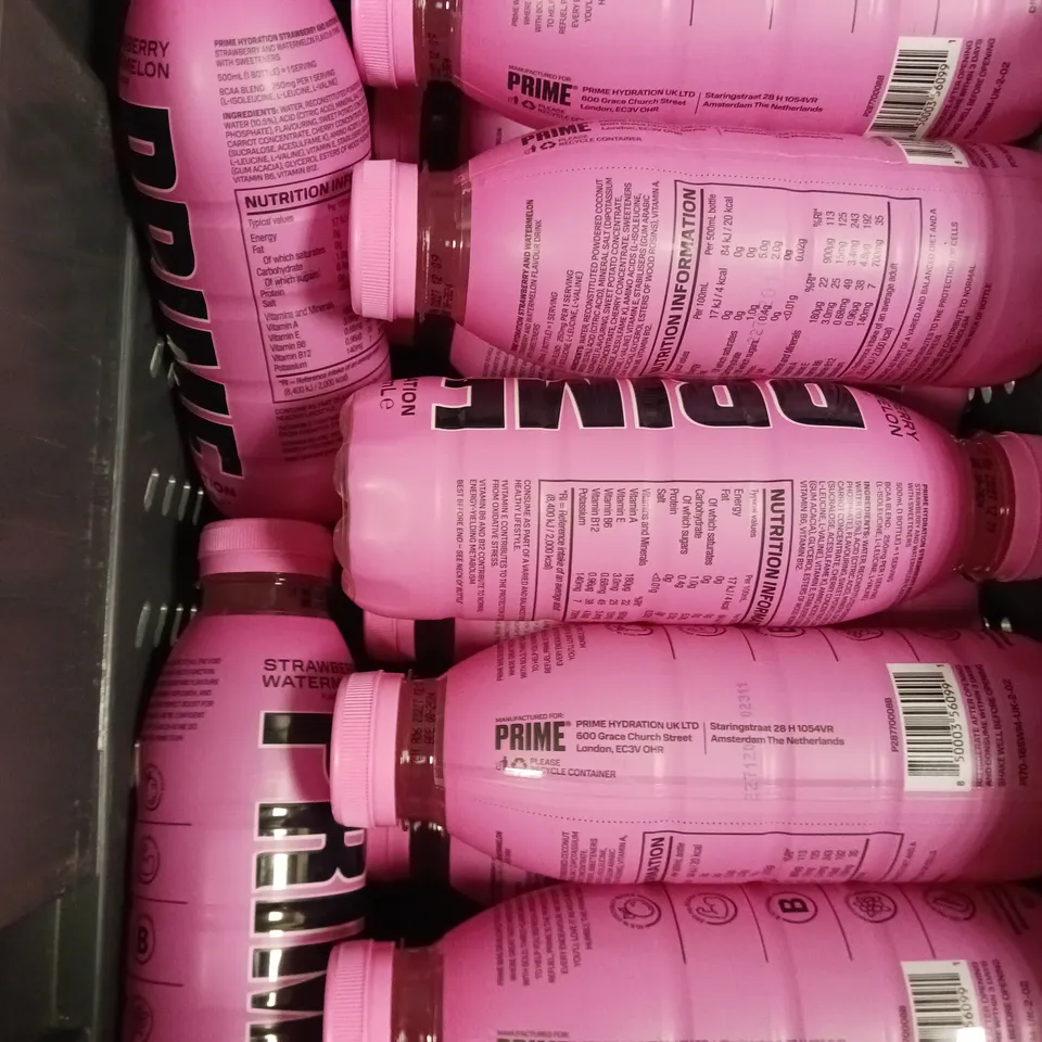 APPROXIMATELY 12 PRIME HYDRATION DRINKS - STRAWBERRY WATERMELON - COLLECTION ONLY 