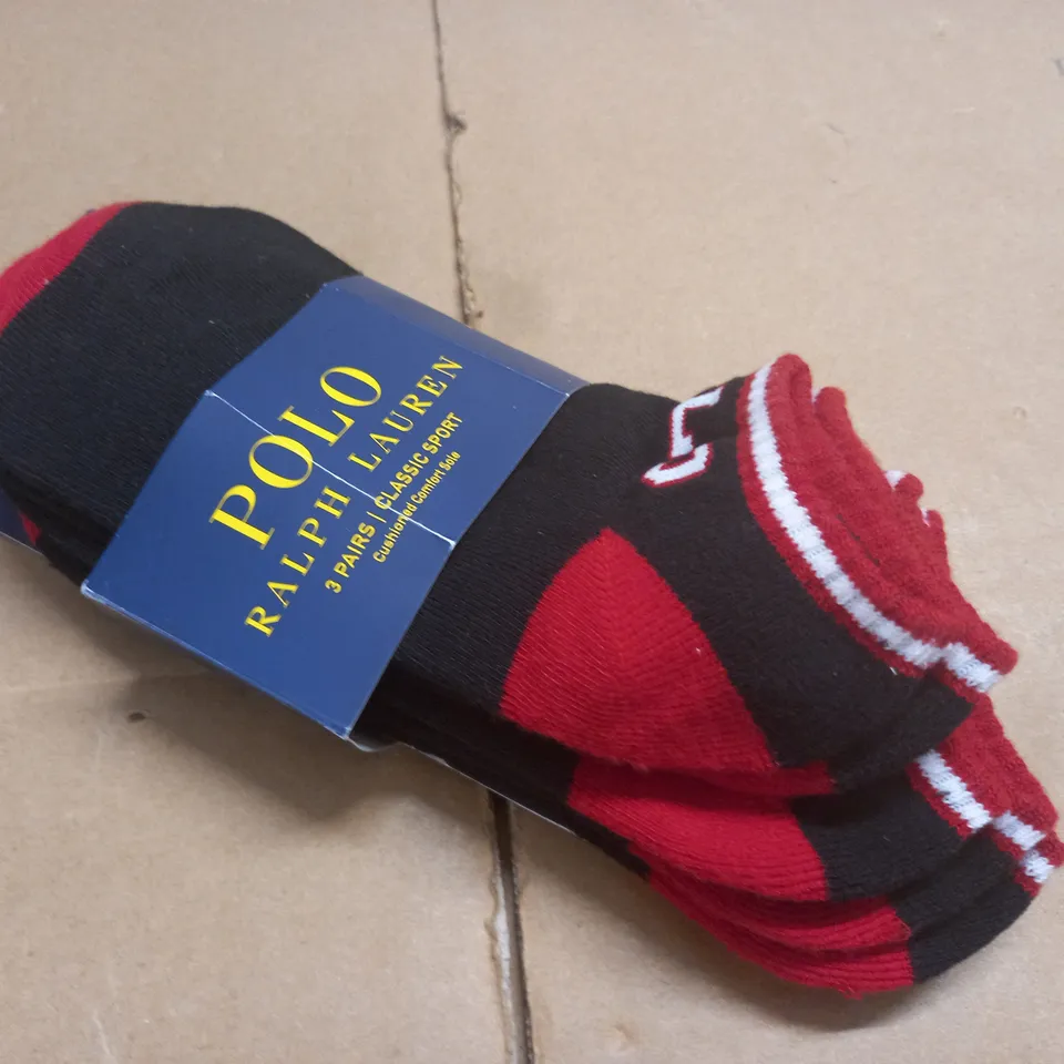 POLO RALPH LAURAN 3-PACK OF SOCKS 
