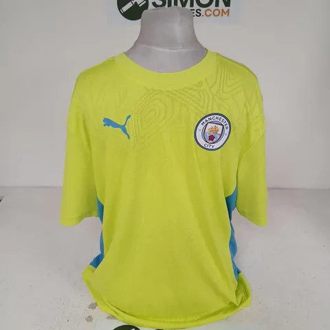 MANCHESTER CITY PUMA TRAINING JERSEY – NEON YELLOW, UK XL (US XL)