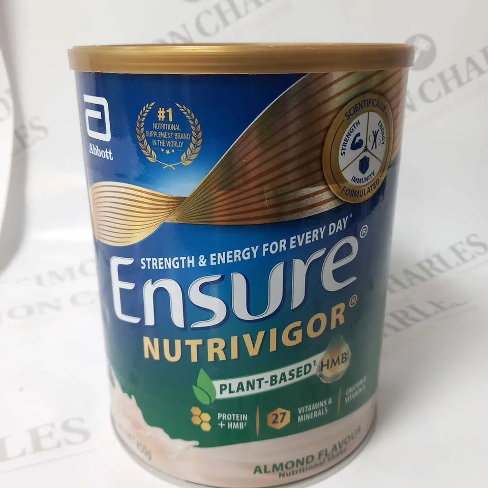 FOUR TUBS OF ENSURE NUTRIVIGOR PLANT BASED HMB 850G