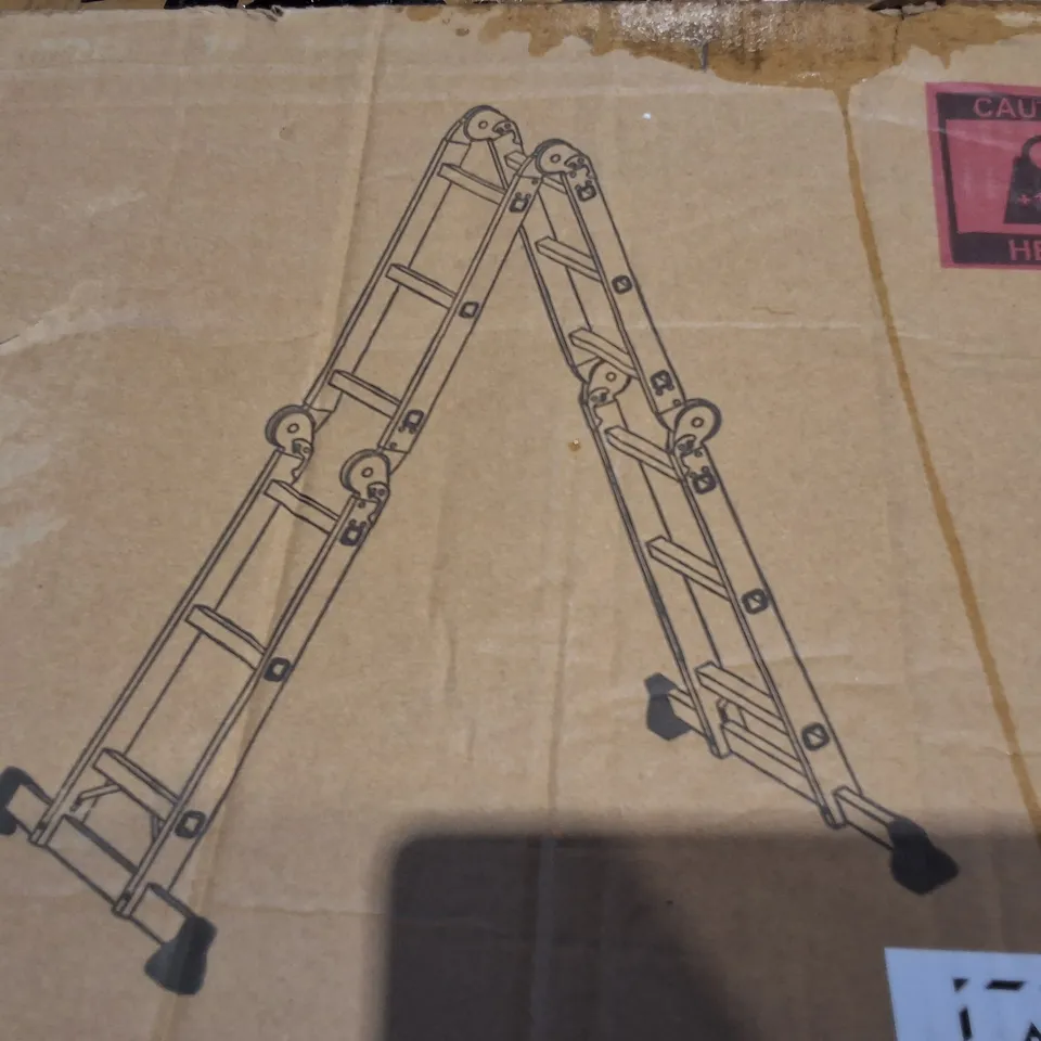 PALLET OF ASSORTED ITEMS TO INCLUDE ALUMINUM LADDERS AND EXERCISE BIKE