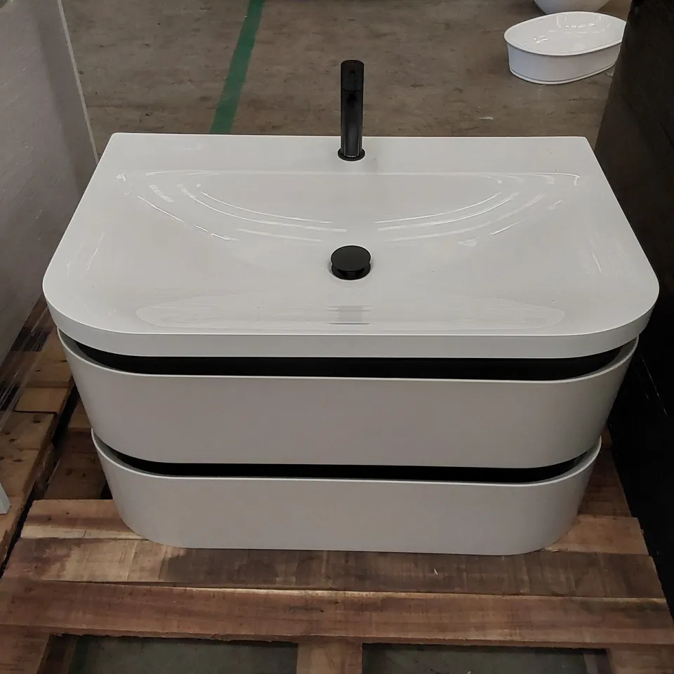 DESIGNER BATHROOM UNIT WITH BASIN AND MIXER