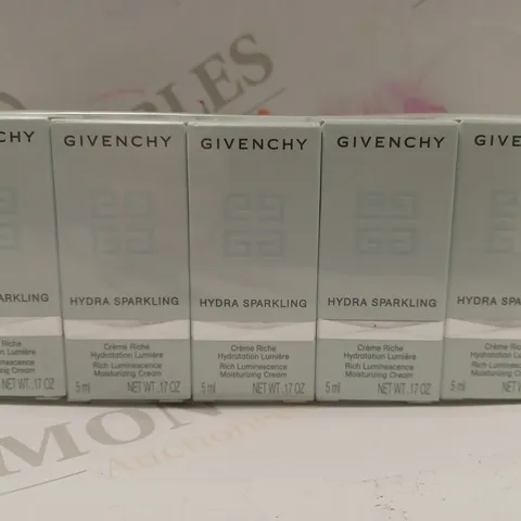 BOX OF APPROX 9 X 5ML GIVENCHY HYDRA SPARKLING MOISTURIZING CREAM