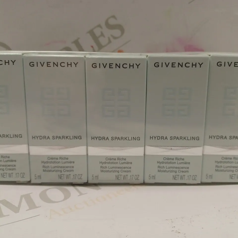BOX OF APPROX 9 X 5ML GIVENCHY HYDRA SPARKLING MOISTURIZING CREAM 
