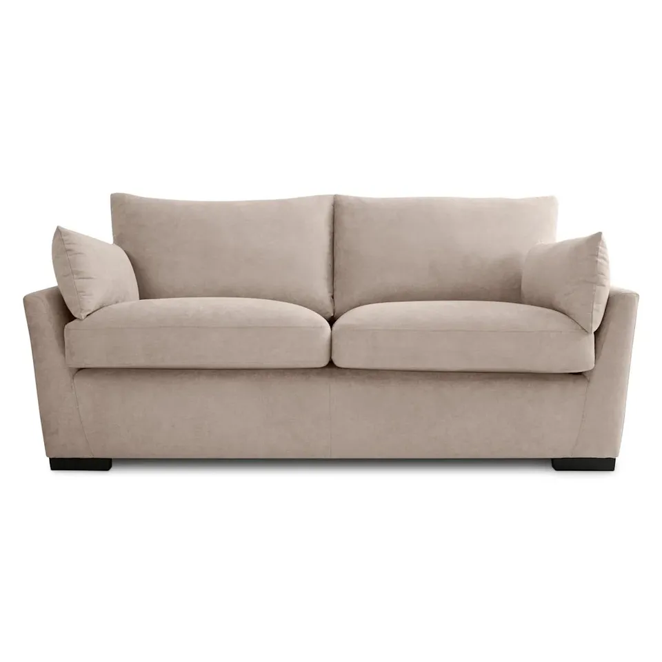BRAND NEW BOXED LANGDON 3 SEATER SOFA, CREAM HOUSE PLUSH FABRIC