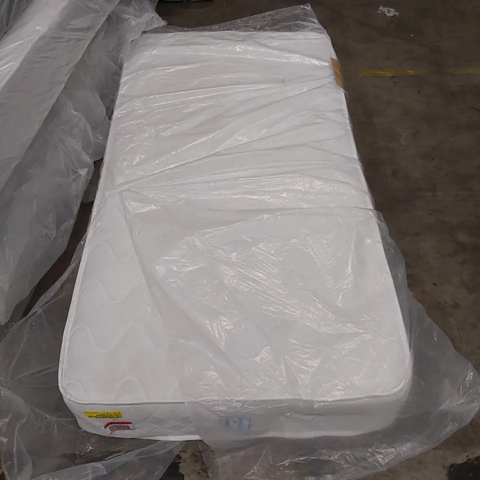 QUALITY BAGGED QUILTO 3' SINGLE MEMORY SPRUNG OPEN COIL MATTRESS 