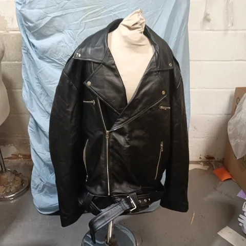 NICOLAS LEATHER JACKET BLACK β XXXL
