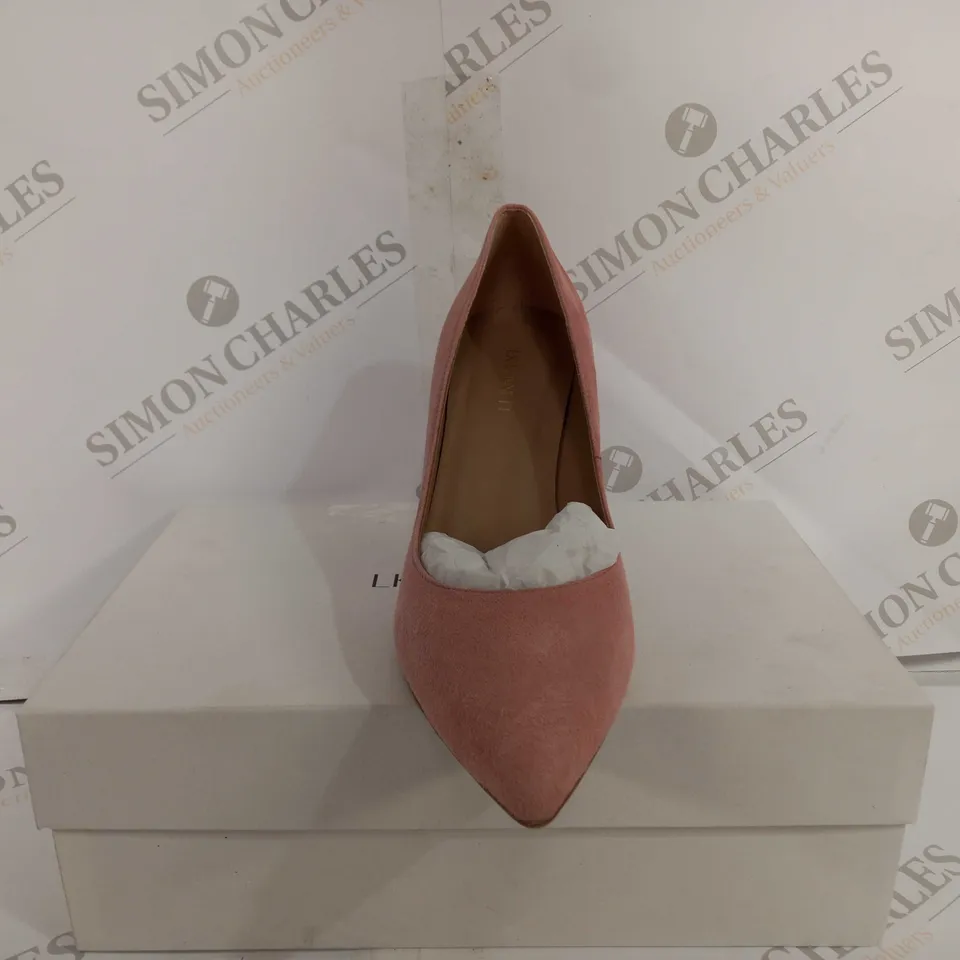 BOXED LK BENNETT LONDON FLORET CLAY SUEDE HEEL'S - EU 38