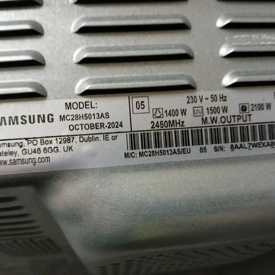 SAMSUNG MICROWAVE SMART OVEN MC28H5013AS – 28L, SILVER