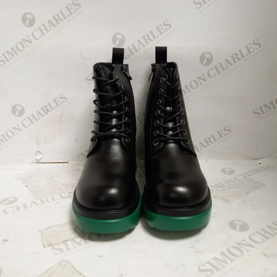 KOI VEGAN GREEN SOLE PLATFORM BOOTS UK SIZE 4