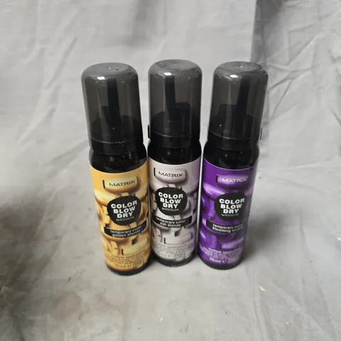 APPROXIMATELY 20 ASSORTED MATRIX BLOW DRY SPRAYS TO INCLUDE ASH BLONDE, BLOOMING ORCHID, GOLDEN BLONDE, ETC - COLLECTION ONLY