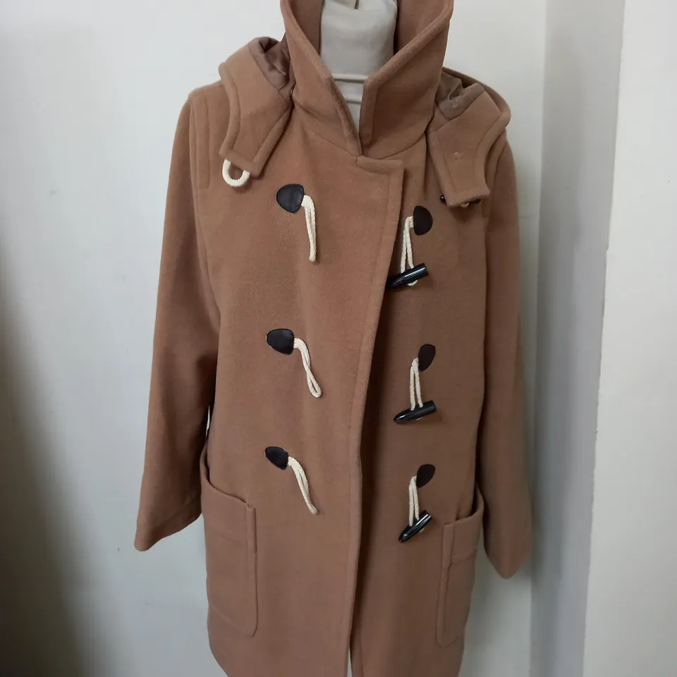 LAURA ASHLEY UK 12 BROWN LONG COAT 