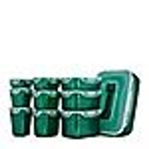 LOCKNLOCK 10 PIECE PANTRY STORAGE CONTAINER SET IN EMERALD GREEN