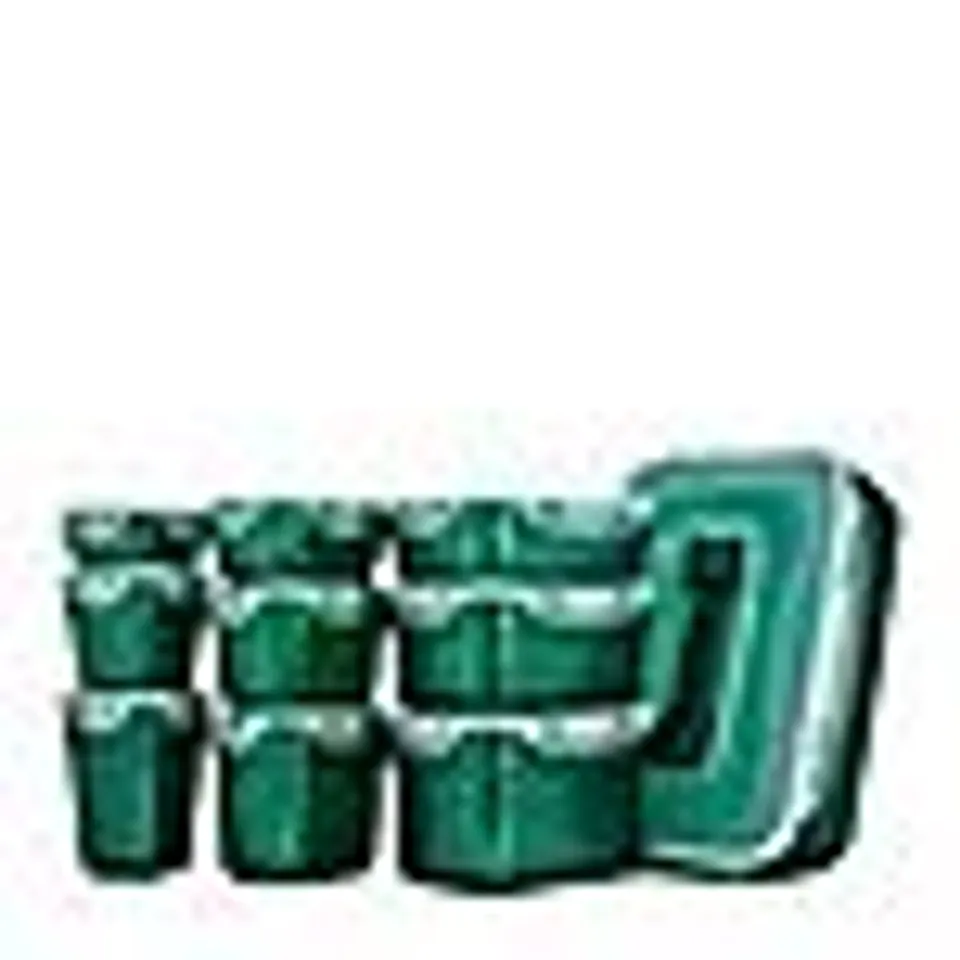 LOCKNLOCK 10 PIECE PANTRY STORAGE CONTAINER SET IN EMERALD GREEN