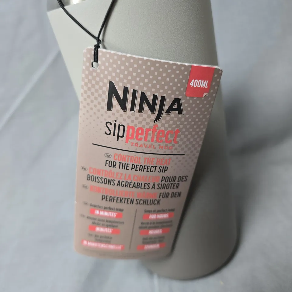 NINJA SIP PERFECT TRAVEL MUG 400ML – GREY STAINLESS STEEL