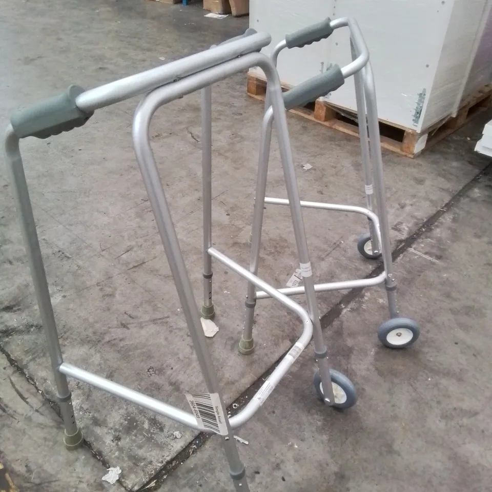 TWO MEDIUM WHEELED WALKING FRAMES