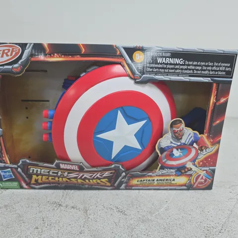 NERF MARVEL MECH STRIKE CAPTAIN AMERICA SHIELD BLASTER 