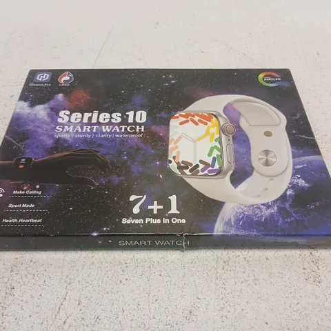 SERIES 10 SMART WATCH – BOXED WITH 7 EXTRA BANDS (7+1) AND USB CHARGER