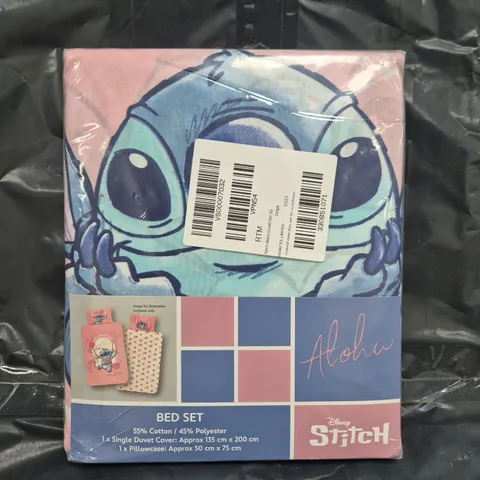 DISNEY STITCH ALOHA DUVET COVER SET - PINK