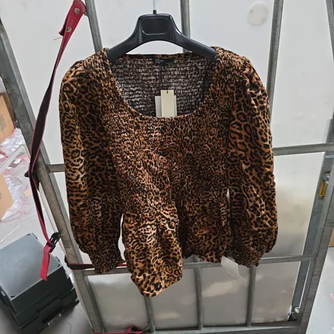 NOBODY'S CHILD LEOPARD PRINT MINI DRESS, WOMEN'S KNIT, UK 10 (EU 38, USA 6)